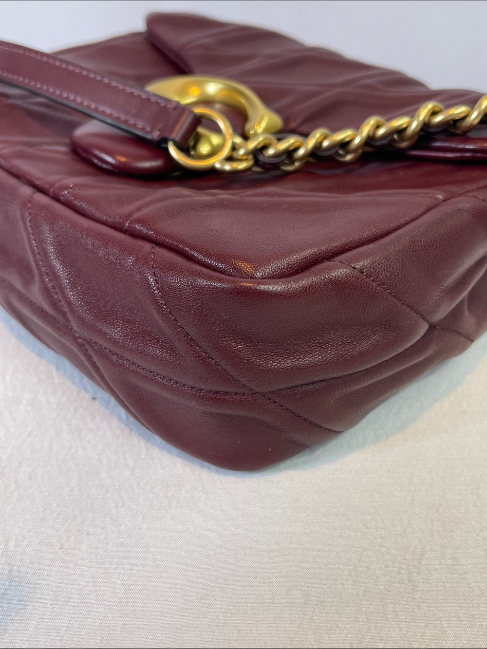 Coach G2481-CW629 Times Square Tabby 17 Quilted Nappa Leather Crossbody Burgundy - Picture 8 of 14